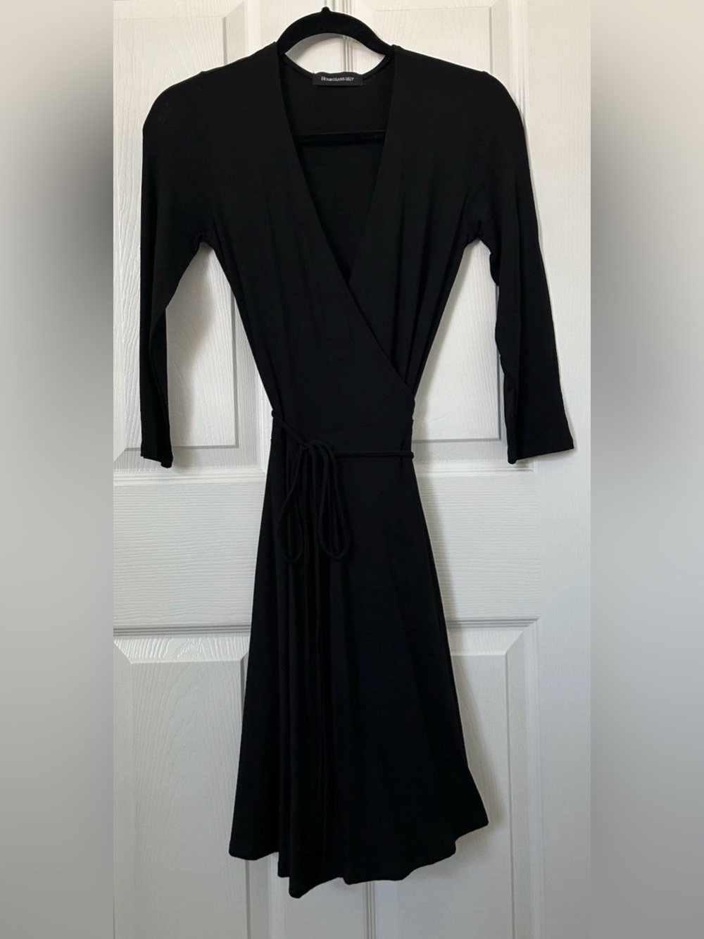 Hourglass Lilly Black Long Sleeve Wrap Dress